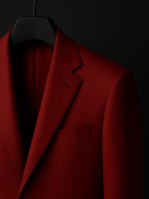 Tailored red suit jacket with lapel detail – GoGentleman