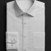 Premium white dress shirt neatly folded – GoGentleman