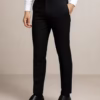 Men Slim Fit Flat-Front Trouser
